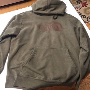 Men’s the north face dark green hoodie LG